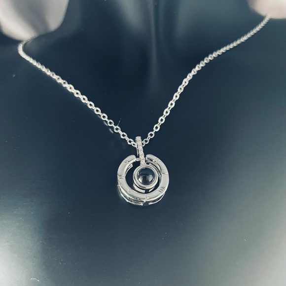 Hidden I Love You on Magnifying Necklace - Picture 2 of 10